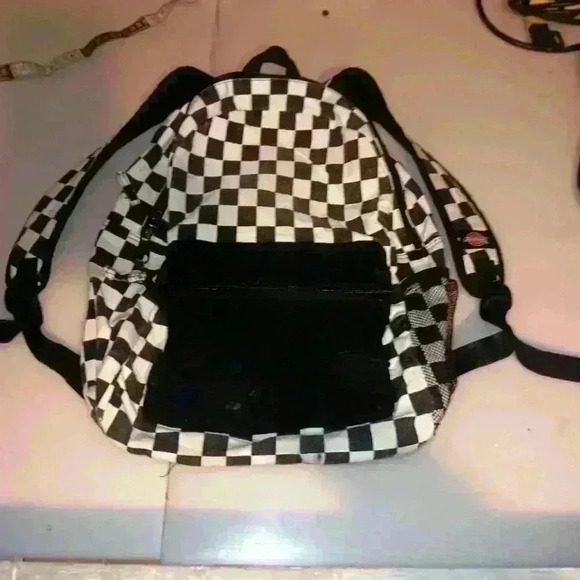 Handbags - Dickies Black and White Checkered Back Pack Unisex